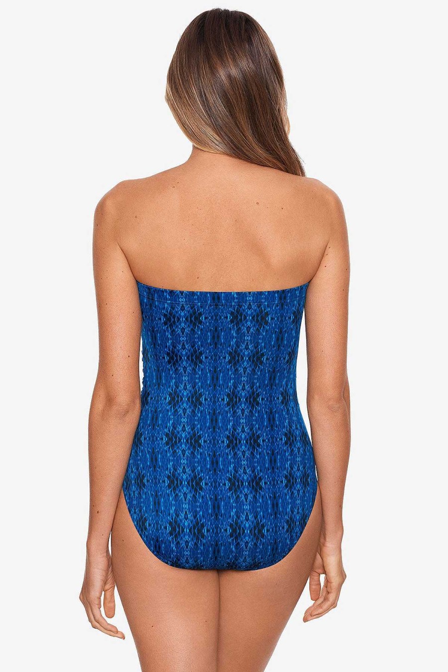 Miraclesuit Lang Torso Cascada Avanti Bandeau Badpak Uit Een Stuk