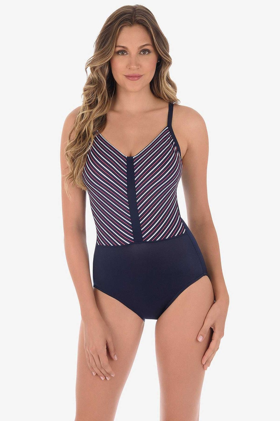 Miraclesuit Lucky Stripe Seafarer Zwempak Uit Een Stuk