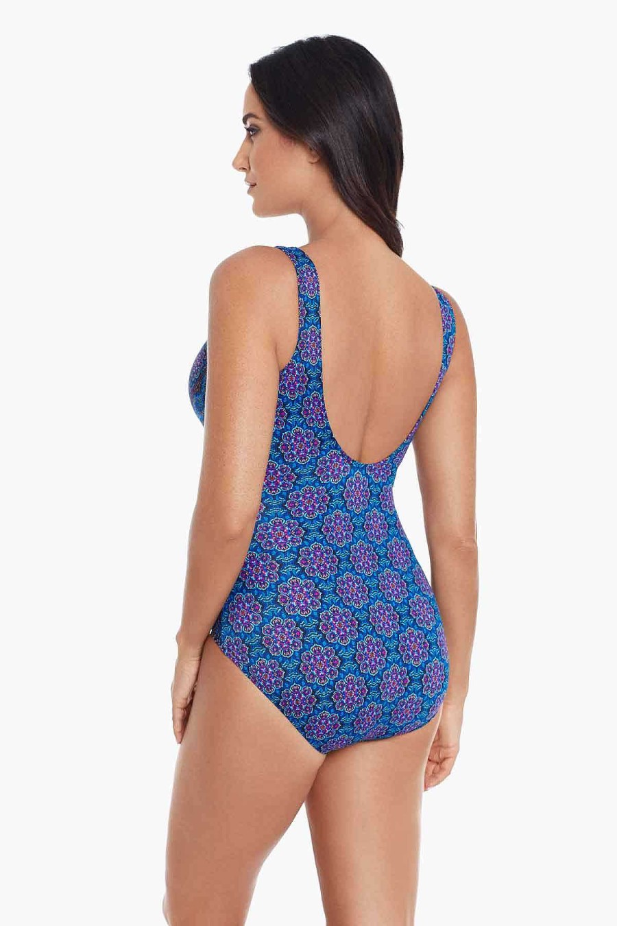 Miraclesuit Danube Bleu Criss Cross Escape Zwempak Uit Een Stuk