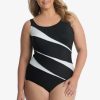 Miraclesuit Plus Size Colorblock Helix Zwempak Uit Een Stuk