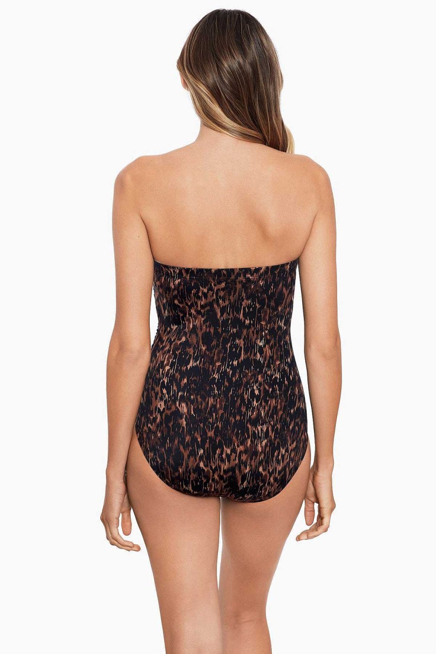 Miraclesuit Lange Torso Ongetemd Avanti Bandeau Badpak Uit Een Stuk