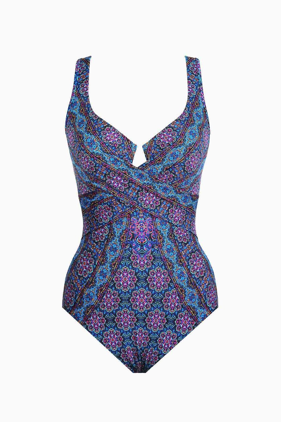 Miraclesuit Danube Bleu Criss Cross Escape Zwempak Uit Een Stuk