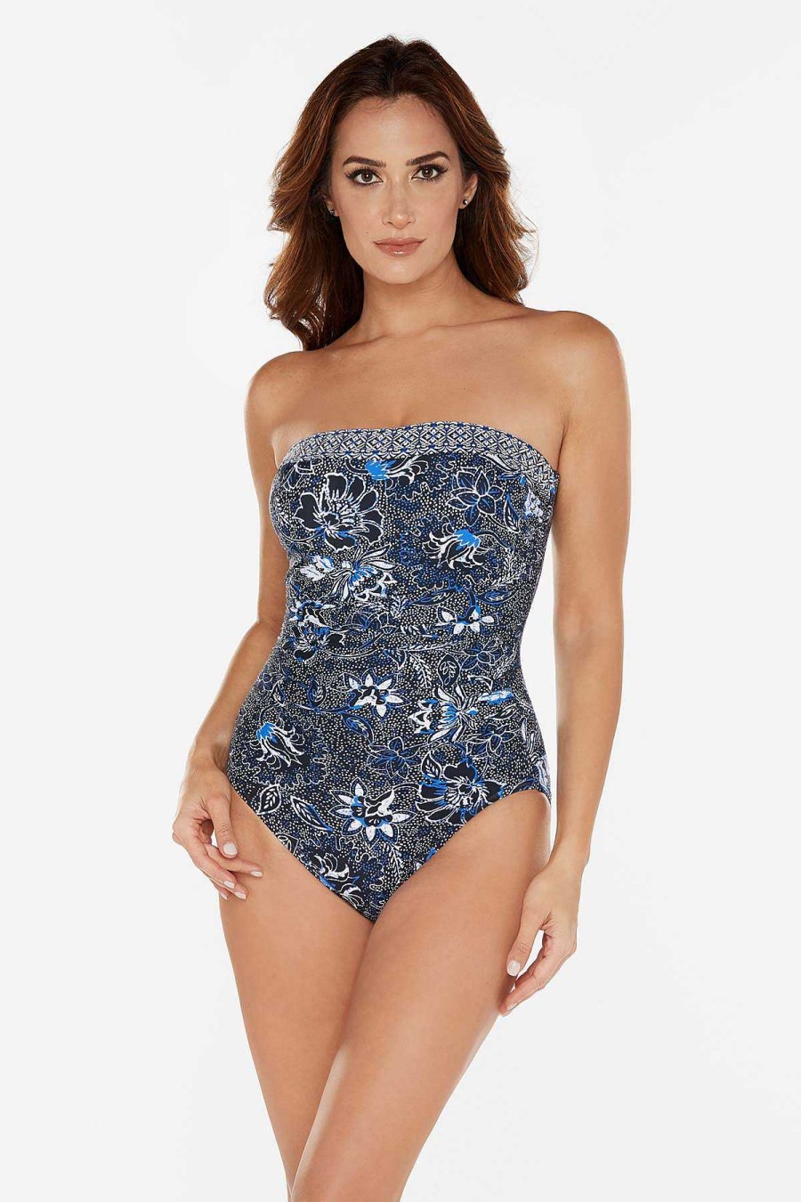 Miraclesuit Provenace D'Ur Avanti Bandeau-Badpak Met Lang Torso Uit Een Stuk