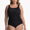 Miraclesuit Plus Size Effen Sideswipe Badpak Uit Een Stuk